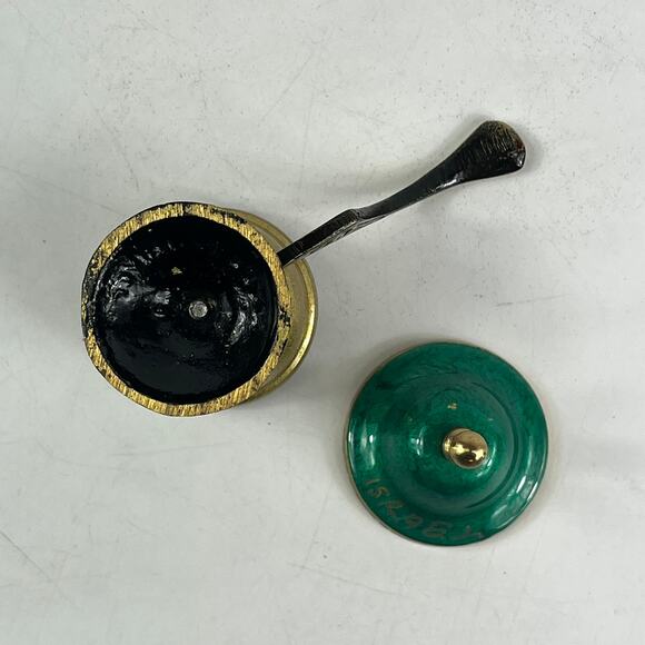 Vtg Brass Enamel Incense Burner Lamp Miniature Handpainted Middle Eastern Decor - Picture 8 of 16